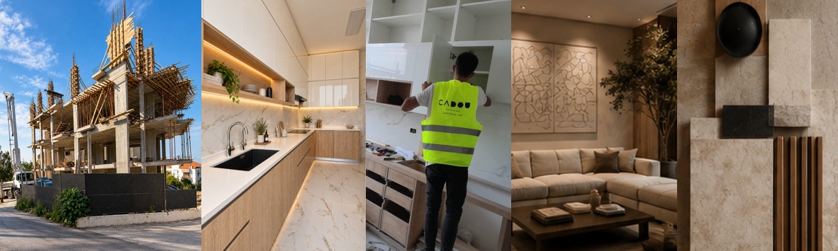 CADOU from construction and joinery to finished interiors and material palettes